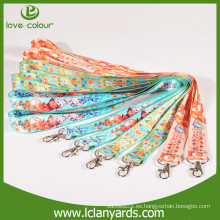 Correa de lanyard de transferencia de calor personalizada de impresión personalizada para la decoración del partido